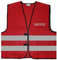 Warnweste - Signalweste - SANITÄTER - Warnweste mit reflektierendem Aufdruck - Größe S/M, Rot