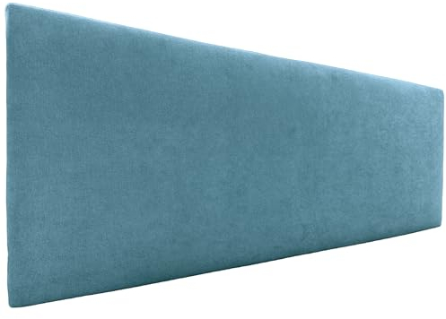 DHOME Kopfteil aus Kunstlederoder Stoff AQUALINE Glatt mit Beinen Kopfteil gepolstert Luxusbett Kopfteil (Stoff Türkis, 160cm (Betten 150/160))