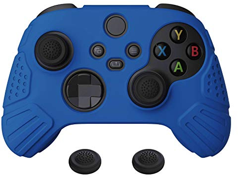 eXtremeRate PlayVital Cover Skin per Xbox Series X S Controller Joystick Custodia Protettiva in Silicone Gomma Antiscivolo con 2 Gommini Coprilevette Analogiche-Guardian Edizione(Azzurro)
