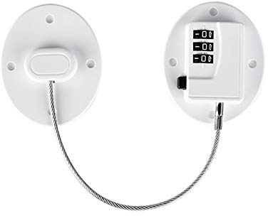 1 candado para nevera, cable de nevera, bloqueo de código de nevera, adhesivo fuerte, sin taladro, cerradura de gabinete para puerta de congelador, archivador, gabinete, ventanas