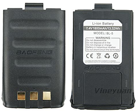Batterie radio bidirectionnelle de rechange pour Baofeng GT-3 GT-3TP GT3 GT3TP et GT-3 Mark-II III 7,4 V 1 800 mAh Batterie de talkie-walkies