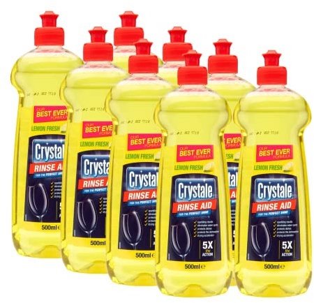 Crystale Rinse Aid 500ml - Lemon Pack of 8