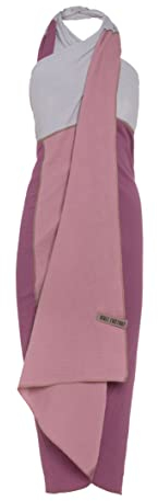KNIT FACTORY - Fay Pareo/XL Schal - Strandtuch, XXL Schal und Pareo in einem - Multifunktionales Musselintuch - Sommer handtuchkleid - Damen Pareo aus 100% Bio-Baumwolle - Violett/Lila