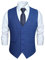 HISDERN Herren Blau formale Hochzeit Party Weste Baumwolle Plaid Check Burgund Kleid Anzug Weste