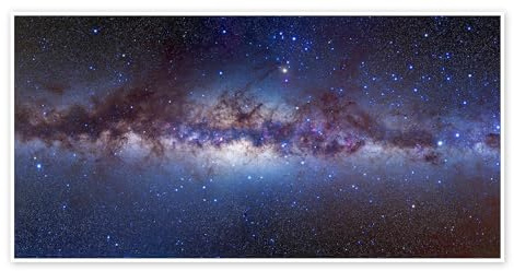Alan Dyer Zentrum der Milchstraße Poster 160 x 80 cm | Astronomie Galaxis Galaxie Sternenhimmel Kohlensacknebel Carina Centaurus Nebel Cepheus Orion Perseus Canis Major