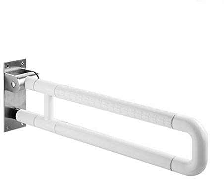 Toiletten Wandstützgriff, Klappbarer Toiletten Stütz Haltegriff Wandmontage WC Edelstahl Aufstehhilfe Klappgriff für Senioren & Behinderte