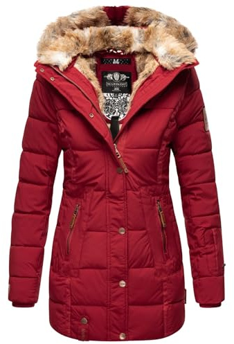 MARIKOO Damen Winter Jacke Mantel Parka warm gefütterte Winterjacke B817