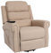 Mendler Fernsehsessel HWC-K63, Relaxsessel Sessel, Liegefunktion Aufstehhilfe Massage Heizfunktion, Stoff/Textil - beige-braun