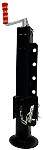 Uzman Abstellstütze ausdrehbar Anhängerstütze 1000kg Traglast mit Kurbel, Anhängerstützen Stütz Fuß Transport Anhänger, Ausdrehstütze Kurbelstütze Baggerstütze