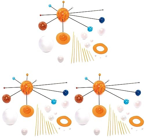 Baker Ross EV8302 Dein eigenes Sonnensystem - Set zum selber Bauen für Kinder für den Astronomie-Unterricht - 2 Bastelsets, Weiß (Packung mit 3)