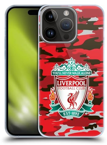 Head Case Designs Officially Licensed Liverpool Football Club Club Colourways Crest Camou Hard Back Case Compatible With Apple iPhone 15 Pro