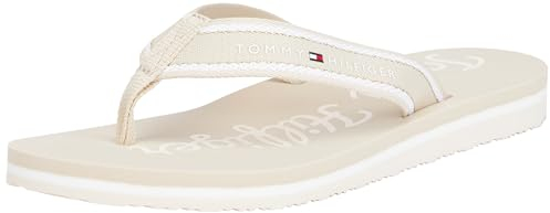 Tommy Hilfiger Donna Flip Flops Beach Sandal Ciabatte, Beige (Classic Beige), 37