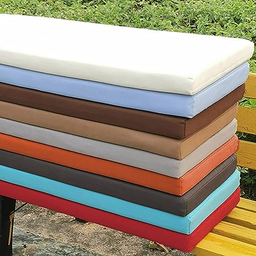 Xpnit 5cm dick Bank Sitzkissen 2/3 Sitzer wasserdicht,100/120cm Gartenbank Sitzkissen Pad Matte für Dining Home Indoor Outdoor (120x30cm,Dunkelgrau)