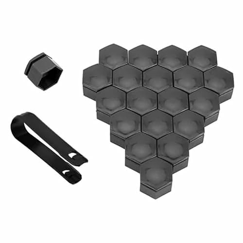 HHYHUJYG 20pcs Radmutternkappen, Für Smart 450 451 453 Fortwo Forfour,Diebstahlschutz,Radbolzen Kappen,Auto Radkappen,Schraubenabdeckung,Hub Dust Caps,A-19mm