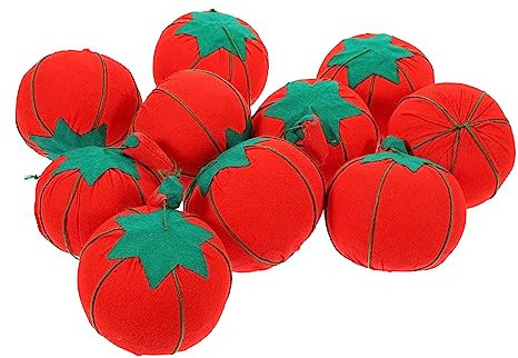 KONTONTY 10stücke Nadelkissen Tomatenform Kompakte Dekorative Nähhilfen Für -projekte Praktische Und Tragbare Nähzubehör Für Anfänger Und
