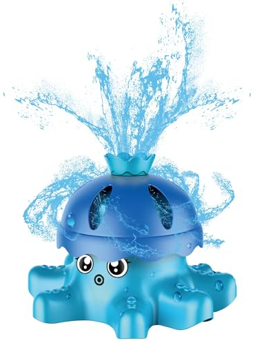 alldoro 60213 Pulpo aspersor de Agua - para niños a Partir de 3 años - 15,5 x 14 x 11 cm Azul