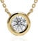 Ethos Jewelry 585 Echtgold Elegante 14k Gelbgold 0.15ctw Diamant Halskette - Verstellbar, Zierlich mit G Farbe VS-SI Diamanten, geeignet für Damen