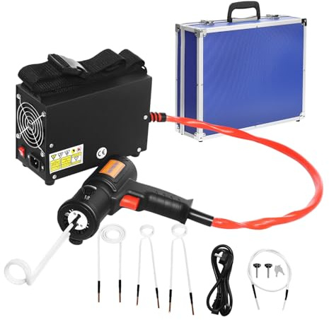 1.5KW Set di Riscaldamento a Induzione, 220V 750℃ Riscaldatore a Induzione Elettromagnetica con 20/25/30mm Bobina di Iinduzione per Allentare i Bulloni Arrugginiti
