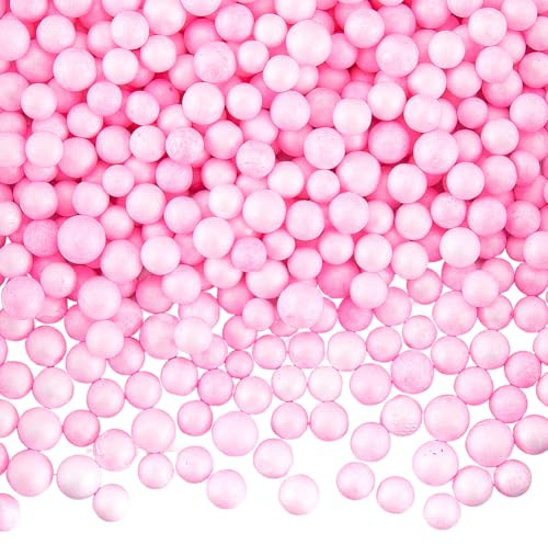 SOFPLATE 1800 Stück Rosa Schaumstoffperlen Kleine Perlen Vasenfüller Großpackung Mikroschaum Polystyrol Rund Gewicht Gefüllte Füllstoffe Dekorationen Kugelfüllung Für Kunst DIY Basteln Kissen Party De