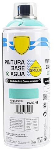 various - Pintura Spray Base Agua 400ml,Ecológica y Sin Olor,Para Muebles,Metal,Plástico y Madera,Colores Duraderos,Cobertura Uniforme - Verde Paris,1 unidad