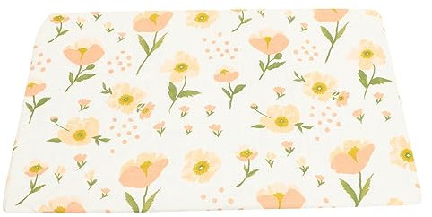 GLSTOY Wickelunterlagen Bezug Waschbar Abnehmbar Elastisch Für Wickeltische Gemütlich Und Praktisch Für Design Mit Zarten Blumen