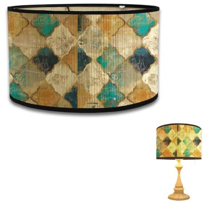 Lampenschirm, Vintage, für Tischlampe, Lampenschirm Groß, für Hängelampen, 30cm Pendelleuchtenschirm für Pendelleuchte Stehlampe Hängelampe Tischlampe, Grün