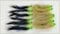 12 Eyed Snake Zonkers, Trout Flies, Black and Olive Rear hooks Fly Fishing, size 10