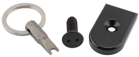 AQXYWAZQ Vis de Selle de Moto for Sportster, Wide Glide, Street Bob, Softail, Dyna Touring, Filetage 1/4-20, avec Anneau antivol(Black C)