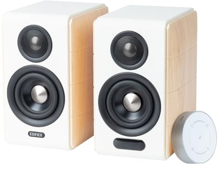 Edifier S880DB MKII Hi-Fi Bookshelf Speakers, Premium 2.0 Active Speaker System, 88W Hi-Res Audio Studio Monitor with LDAC BT5.3, USB-C/Coaxial/Optical/RCA Input Sub-Out for TV, PC, Turntable - White