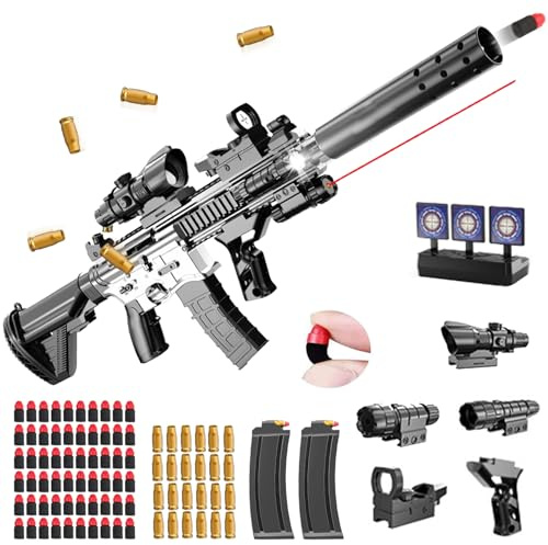 Spielzeug Pistole Erwachsene,Schaumstoff Soft Bullet Gun Spielzeug,Soft Bullet Gun M416,Schaumstoff Pistole,manuelles Nachladen,Soft Bullet Toy Gun Pistole für Erwachsenegeschenke