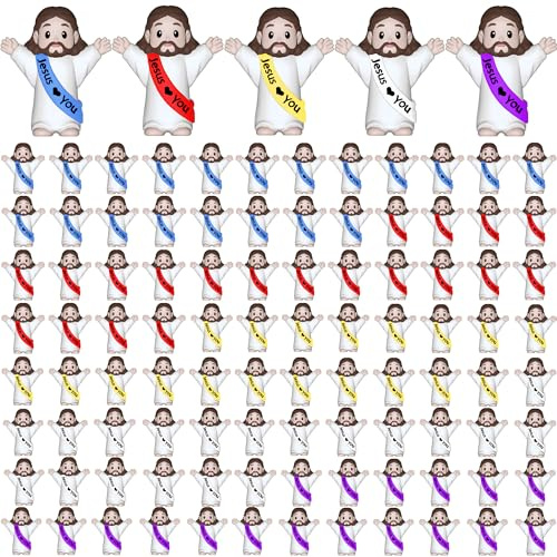 NOIENSI Jesus Loves You Figuren, mehrfarbig, 100 Stück