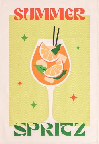 MAGMA Geschirrtuch Saluti Summer Spritz und Limoncello Spritz | Küchentücher mit Sommer Cocktail Motiv | Dekorative Geschirrhandtücher für die Küche (Summer)