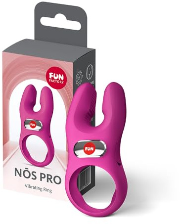 Fun Factory Nōs Pro | vibrierender Penisring für Paare | IPX7 | USB-C | 2 Motoren & 7 Vibrationsprogramme | Klitorisstimulation | Sexspielzeug | Hautfreundliches Silikon | Wasserdicht | Cockring