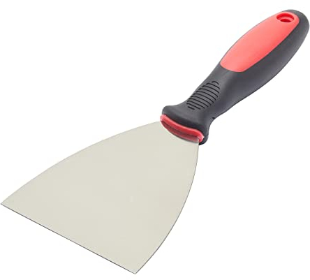 Fit For The Job 4 inch Soft Grip Handle Paint Scraper, Wall Scraper, Stripping Knife for DIY Decorating Paint Removal, Adhesive & Wallpaper Removal, Plaster Scraping, 4 100mm