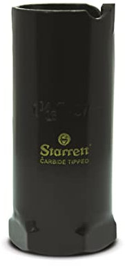 Starrett Tungsten Carbide Tipped Holesaw - MPH0116 Multi Purpose Cut TCT Hole Saw Cutter - For Wood MDF Plastics Ceramic Wall Tiles - 27mm