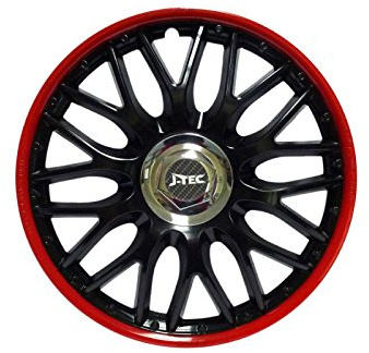 ZentimeX Radkappen Radzierblenden Radabdeckungen 13 Zoll #167 RED-Black ROT SCHWARZ