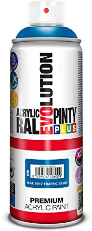 PINTYPLUS Aérosol de peinture EVOLUTION 520cc RAL 5017 Traffic Blue