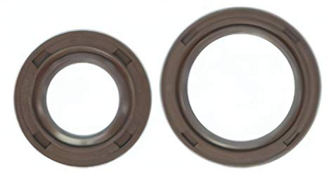 NJK Set Wellendichtringe NJK - (FPM braun) - Satz (2 Stück) für 1-Gang-Motor M51A - Mofa SL1 - mit Staublippe