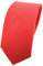 TigerTie Herren Krawatte 6 cm schmale Satin Tie in rot rosé lachsrot einfarbig uni Business, festliche Veranstaltungen und Freizeit