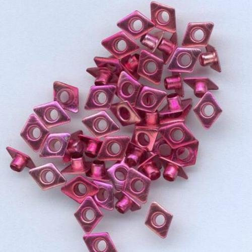 Eyelets 50 5mm Raute in versch. Farben nach Wahl (Metallic-Fuchsia)