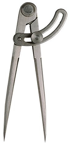 Compas à arqué 200 mm avec charnière à rivets.