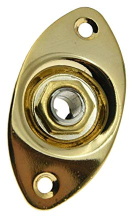 Gold Electric Guitar Jack Plate Oval Jack Socket