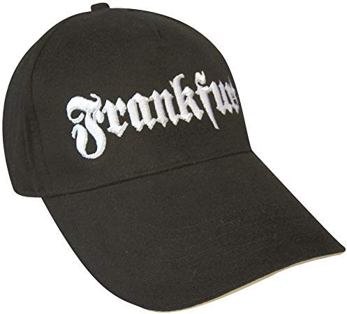 Fan-O-Menal Baseball-Cap mit großer Stickerei - Frankfurt - 68893 schwarz - Baumwollcap Cappy Baseballcap Schirmmütze