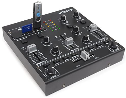SkyTec STM-2250 - Table de Mixage 4 canaux, lecteur MP3, USB/SD, entrée RCA