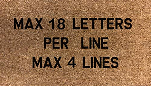 Personalised stencilled coir door mat 80cmx50cm (Add your own text)