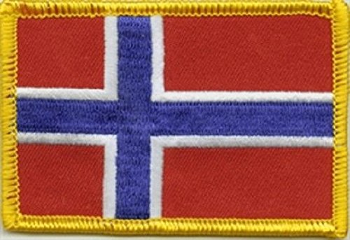 U24, toppa con bandiera della Norvegia, da cucire o applicare con il ferro da stiro