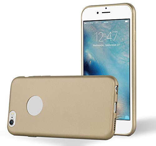 Cadorabo Hülle kompatibel mit Apple iPhone 6 Plus / 6S Plus Schutzhülle TPU Silikon Case Metallic Design Slim Kratzfest Weiche Gummi mit Rundumschutz Case Hülle für iPhone 6 Plus / 6S Plus in Gold