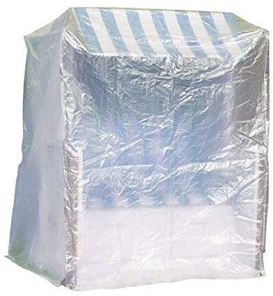 Fachhandel Plus Komfort Schutzhülle XXL Abdeckung für Strandkorb B130xT108xH165 cm transparent