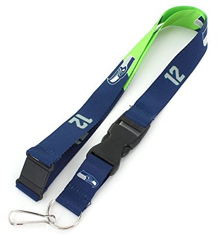 aminco NFL Seattle Seahawks Slogan Lanyard, blau, 56 cm