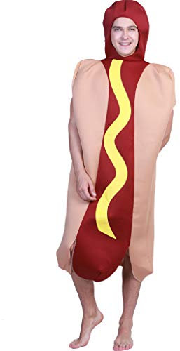 EraSpooky Herren Hot Dog Halloween Kostüm Essen Kostüm Outfit